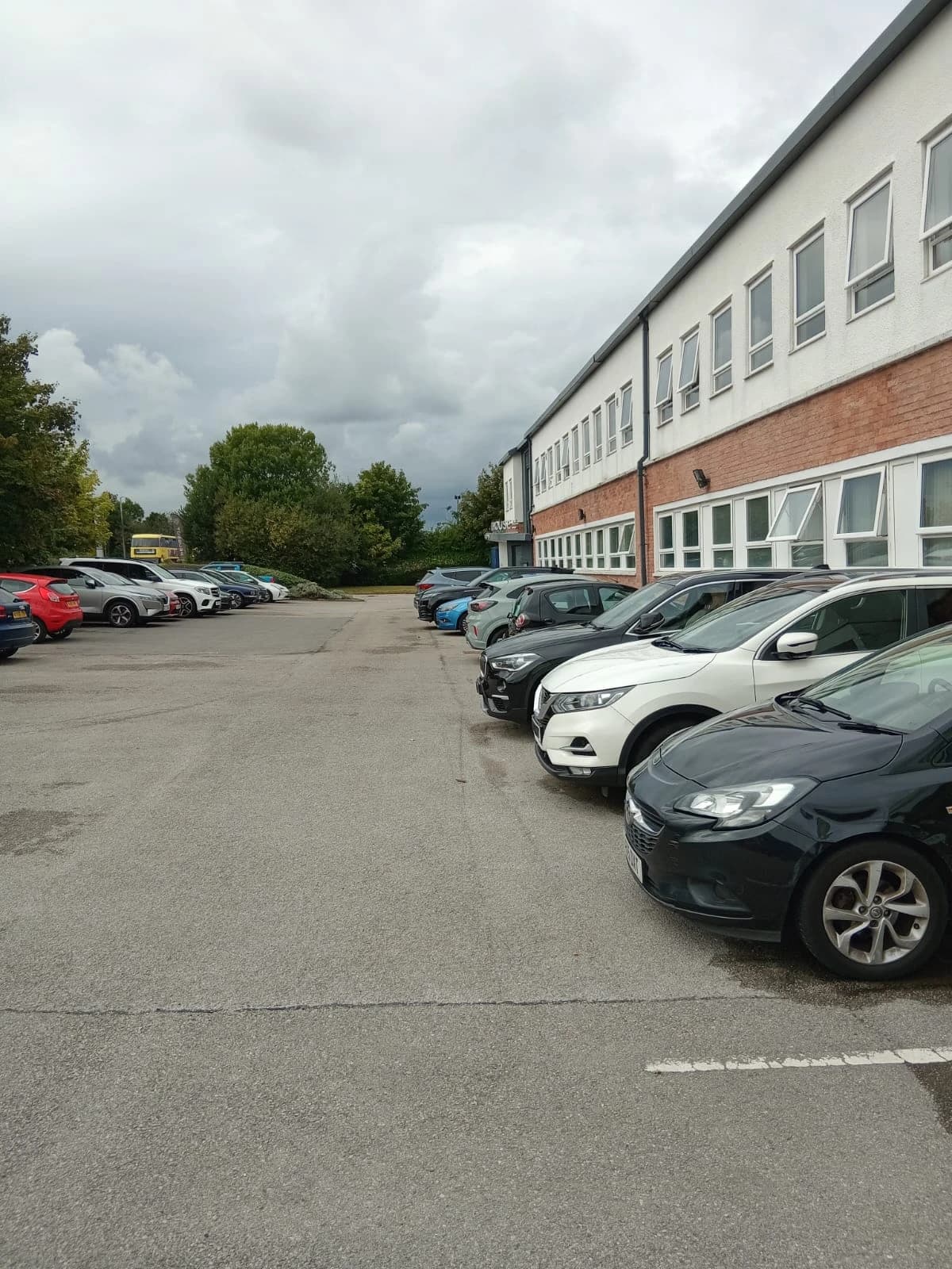 The free on-site car park at Flexspace Bolton on Manchester Road, where physiotherapy patients can park